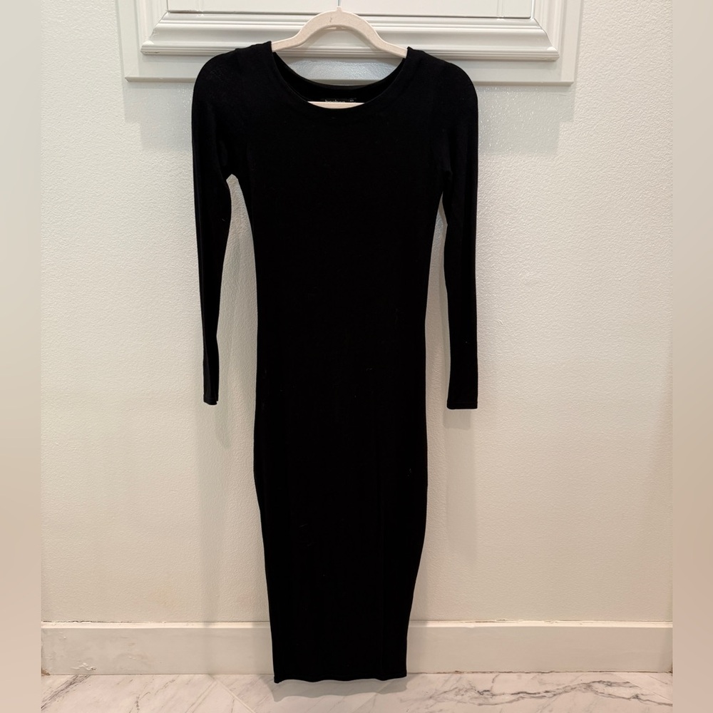 Boohoo Classic Black Long Sleeve Dress